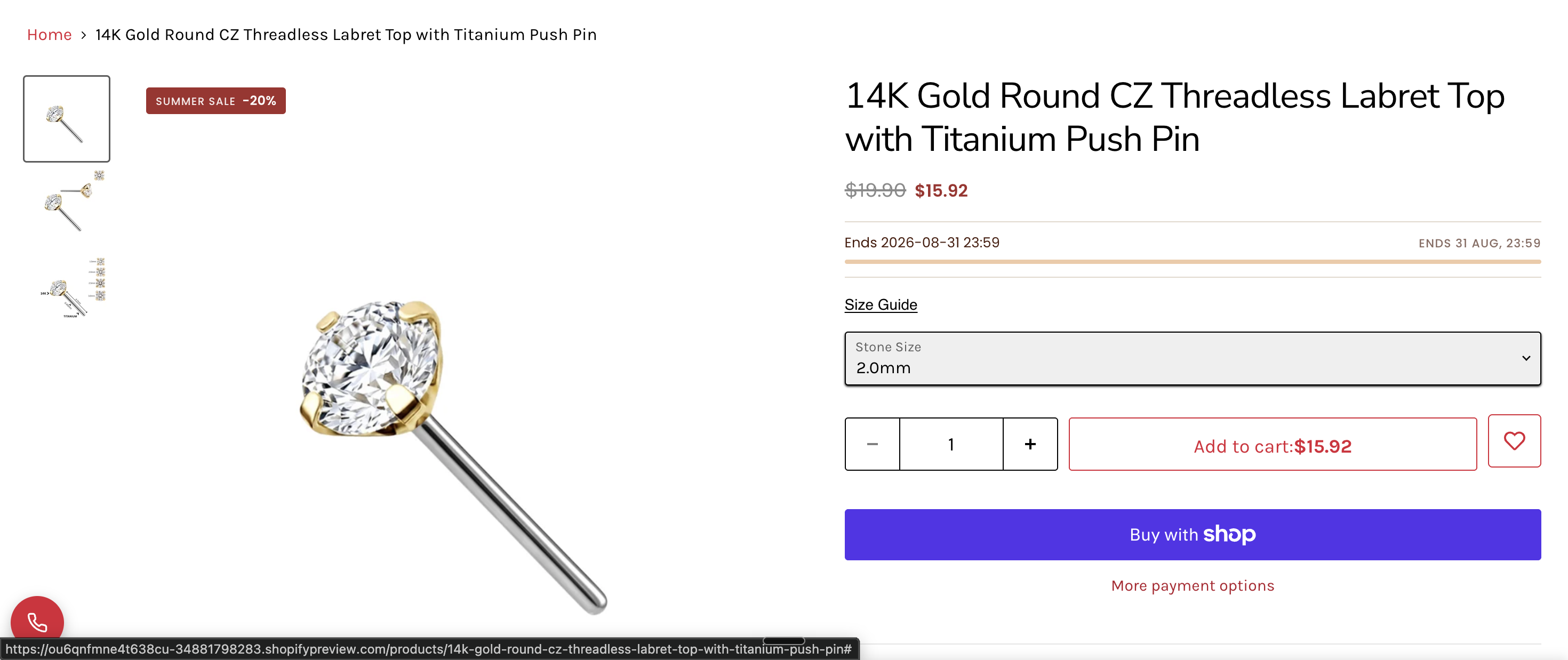 After: product page with sale price and countdown